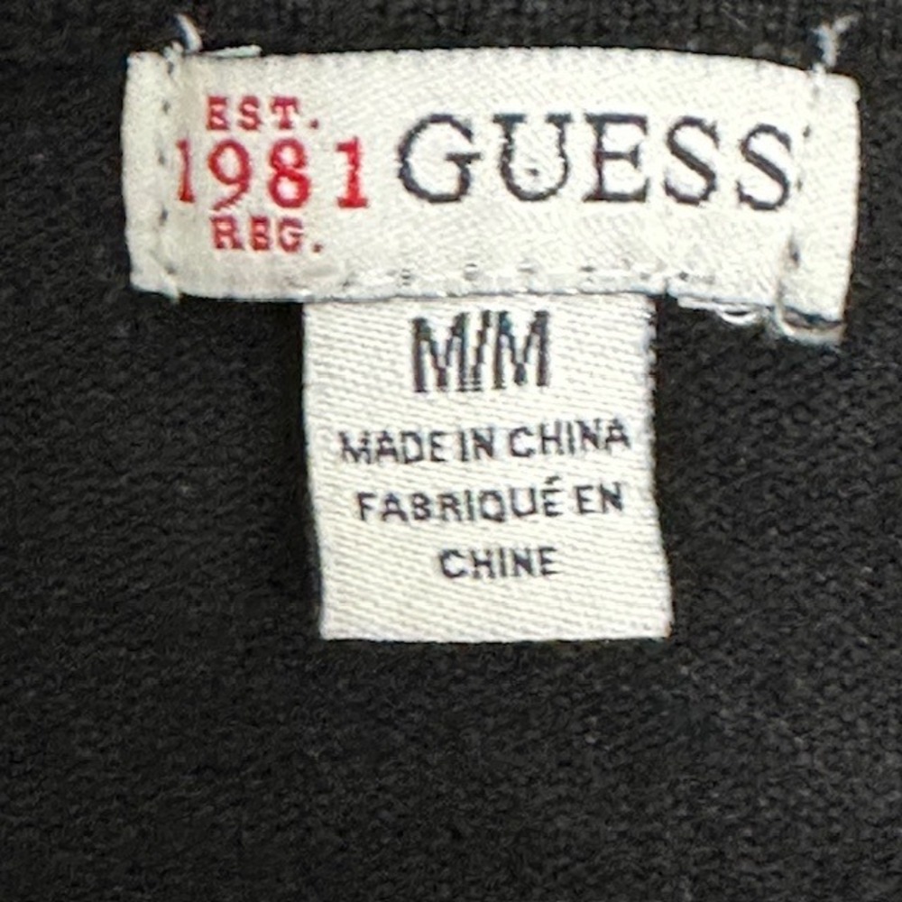 Guess Bodycon Dress Bandage Mini Full Zip Sleeveless Black Size Med - Picture 12 of 14